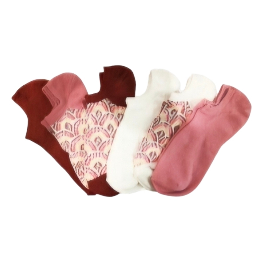 2/$40 Summer & Rose Heel Sock Set -‎ Summer Oasis Light